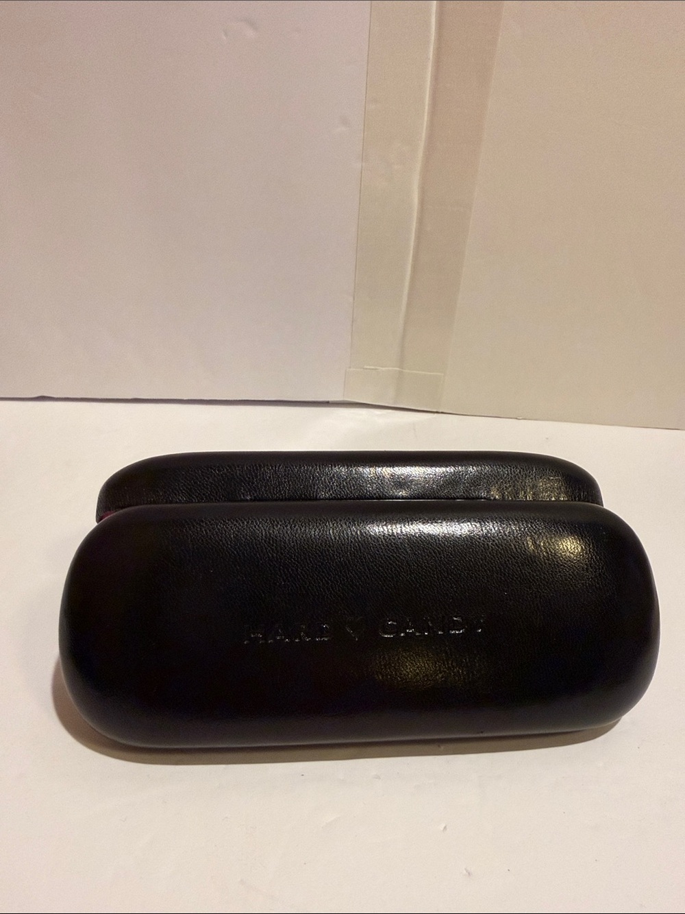 Hard Candy Black Faux-Leather Eyeglass Case Set Hot pink inside